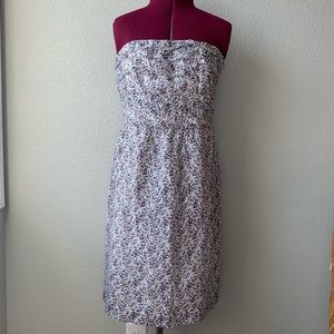 J Crew rose vine bandage dress sz 4 strapless